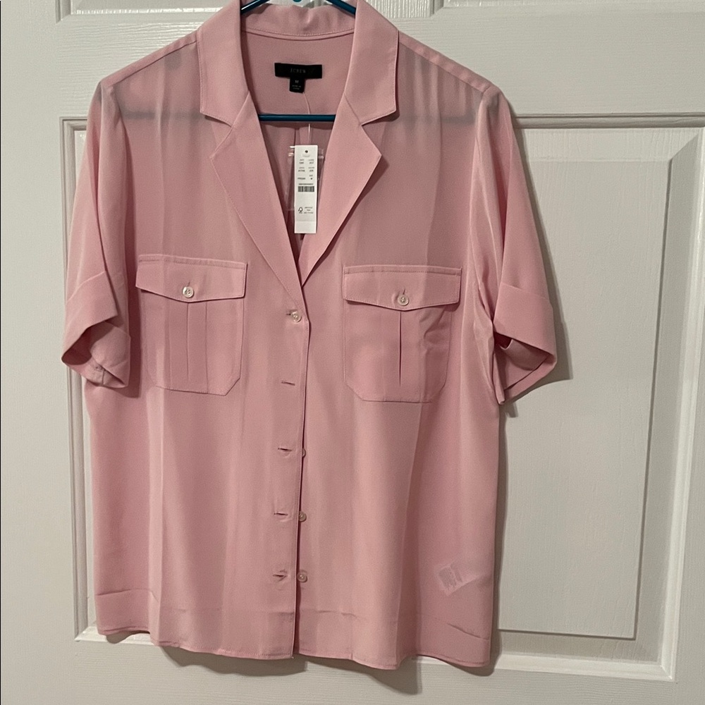 NWT Jcrew light pink button down.